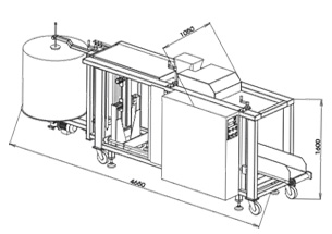 Automatický balící stroj typ ST 2  - rašlový pytel