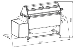 Continual potatoes peeling device type SK 1